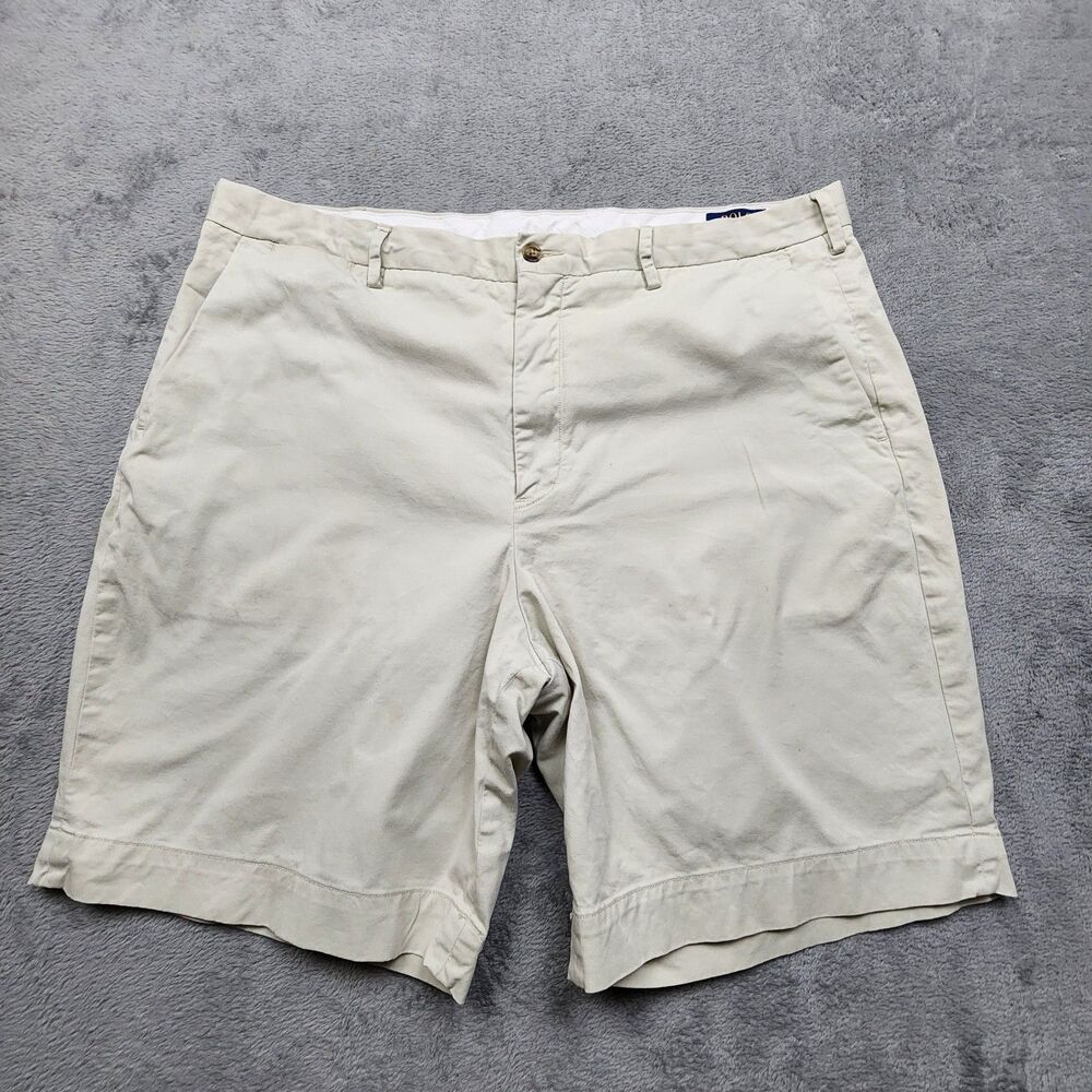 Polo Ralph Lauren Mens 40 Beige Stretch Classic Fit Chino Shorts Cotton Blend